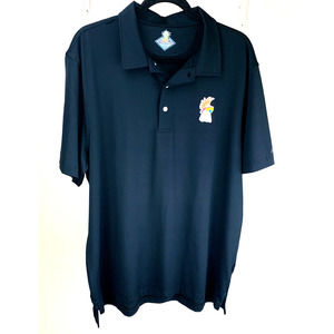 Chubbies The Style Drive Black Performance Stretch Polo Parrot Size XL